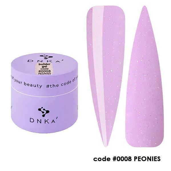 Builder Gel DNKa, 15 ml #0008 Peonies