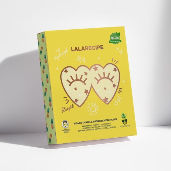 LALARECIPE Освітлююча гідрогелева маска під очі та носогубних складок Heart Goggle Moisture Mask