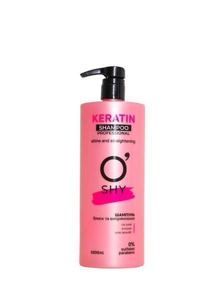 O`shy Шампунь " Keratin. Блиск та випрямлення " 1л