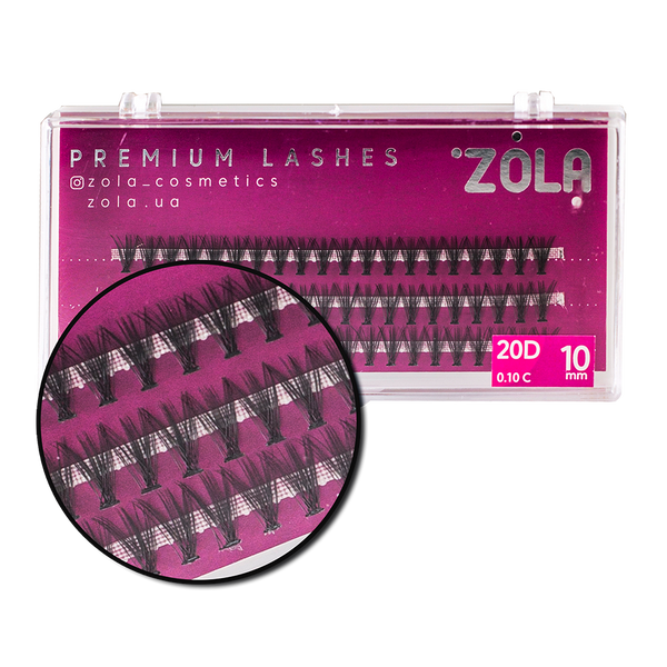 ZOLA Вії-пучки 20D 10 mm
