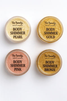 Top Beauty молочко з шимером пробники 4 шт (Bronze, Gold, Pearl, Pink) по 5 мл