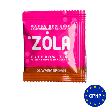 ZOLA Фарба для брів в саше з колагеном 02 Warm Brown