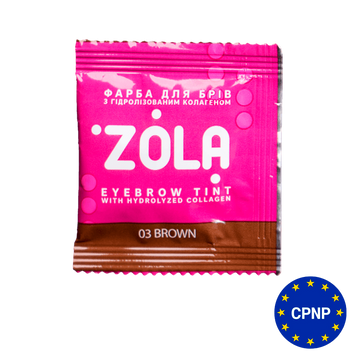 ZOLA Фарба для брів в саше з колагеном 03 Brown