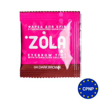 ZOLA Фарба для брів в саше з колагеном 04 Dark Brown