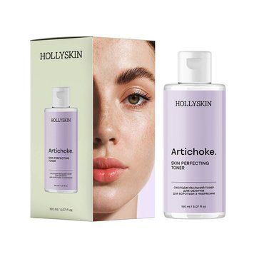 HOLLYSKIN Охолоджувальний тонер для обличчя для боротьби з набряками Artichoke Skin Rertecting Toner