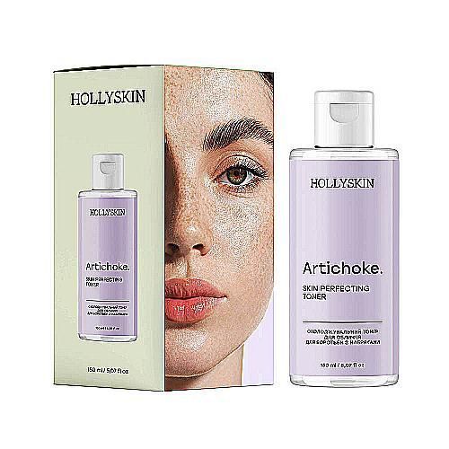 HOLLYSKIN Охолоджувальний тонер для обличчя для боротьби з набряками Artichoke Skin Rertecting Toner