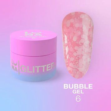 LUNA Блискітки для нігтів Bubble Gel #6 5 ml